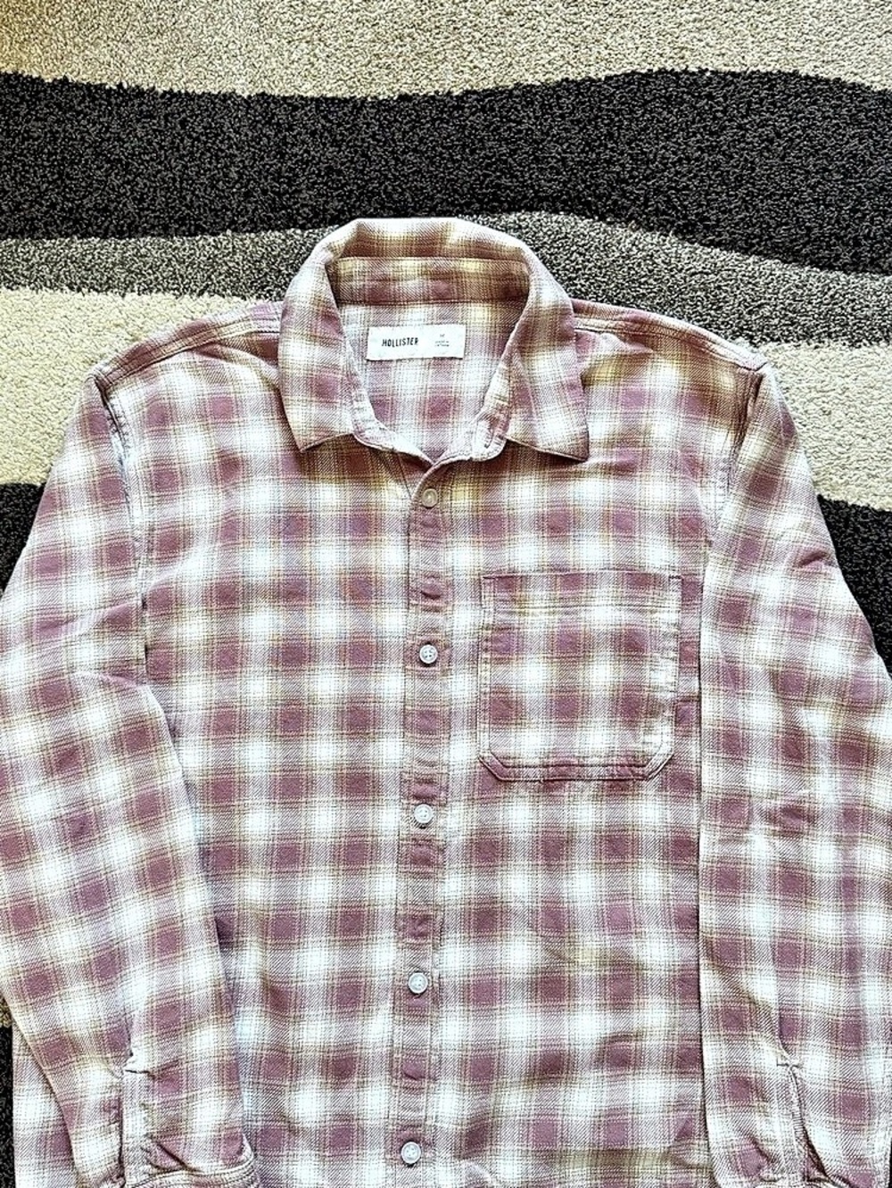 Hollister Men's Plaid Cotton Shirt Size Medium